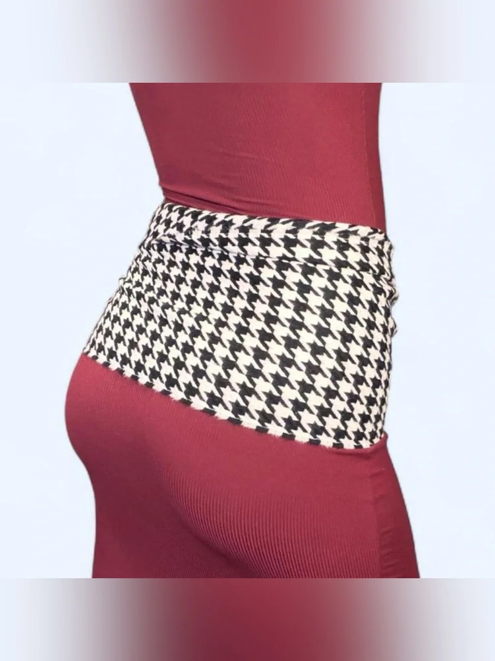 Emo Houndstooth Plaid Scarf Belt!